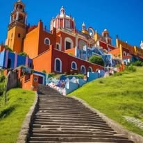 Iglesia y escalinata